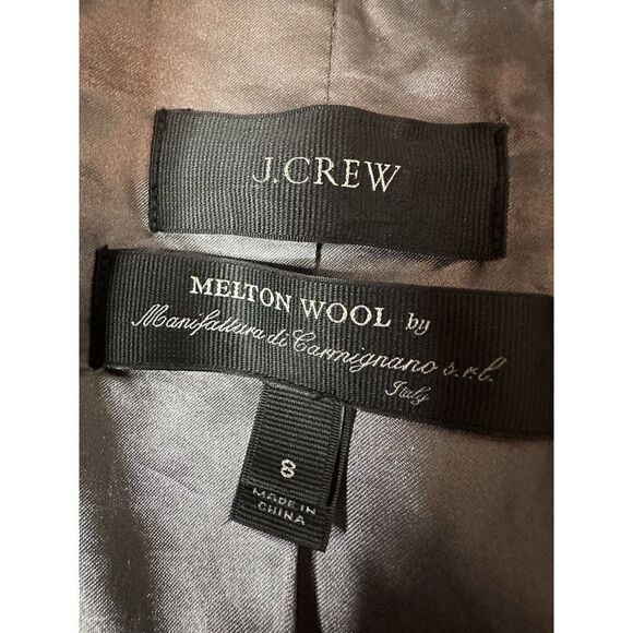 J. Crew Woman Grey Wool Melton Boyfriend Coat A8907 Sz 8 - Picture 11 of 12